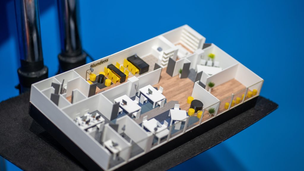 a physical office model