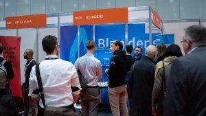 a crowd of people standing