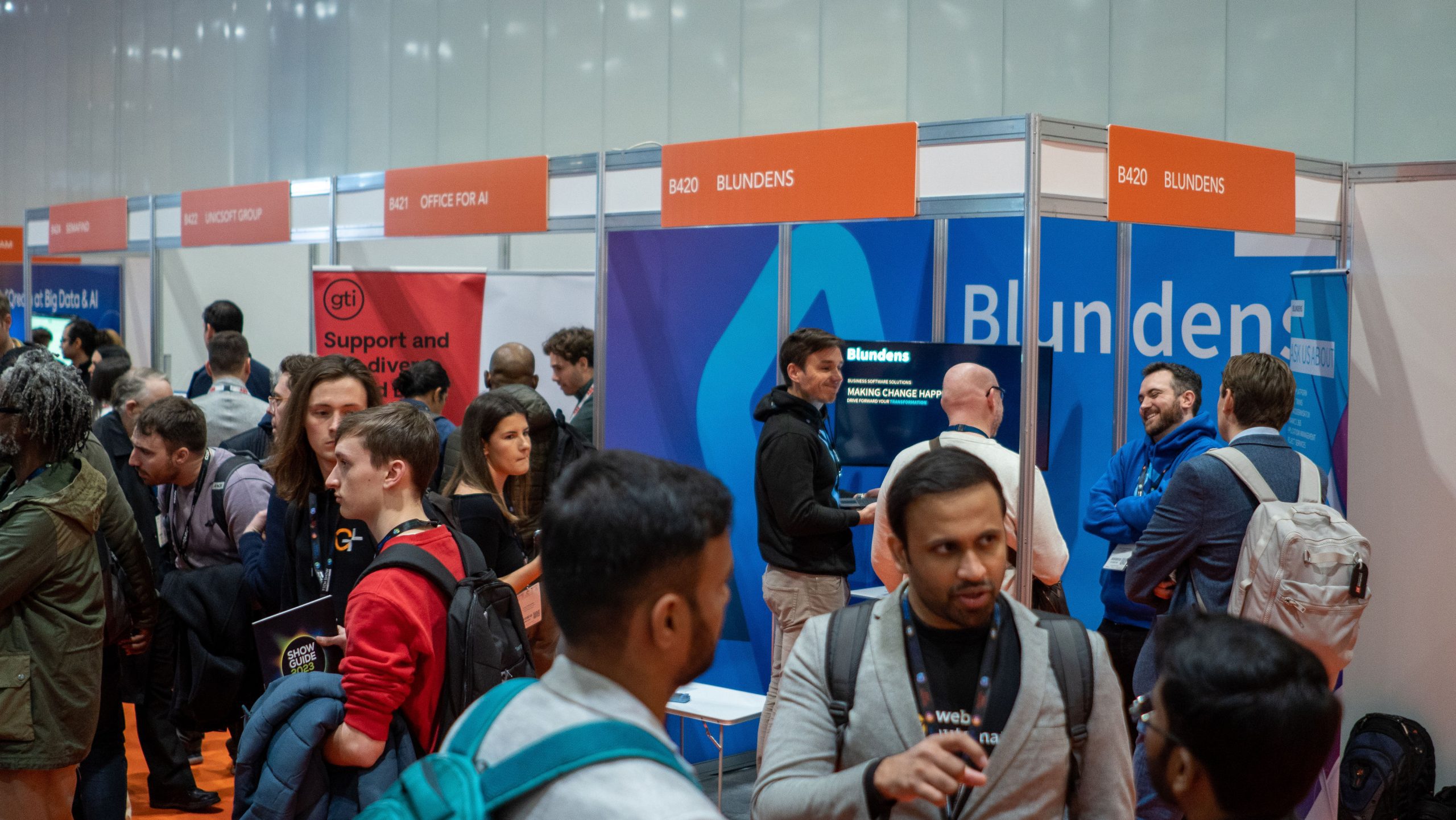 people standing and talking