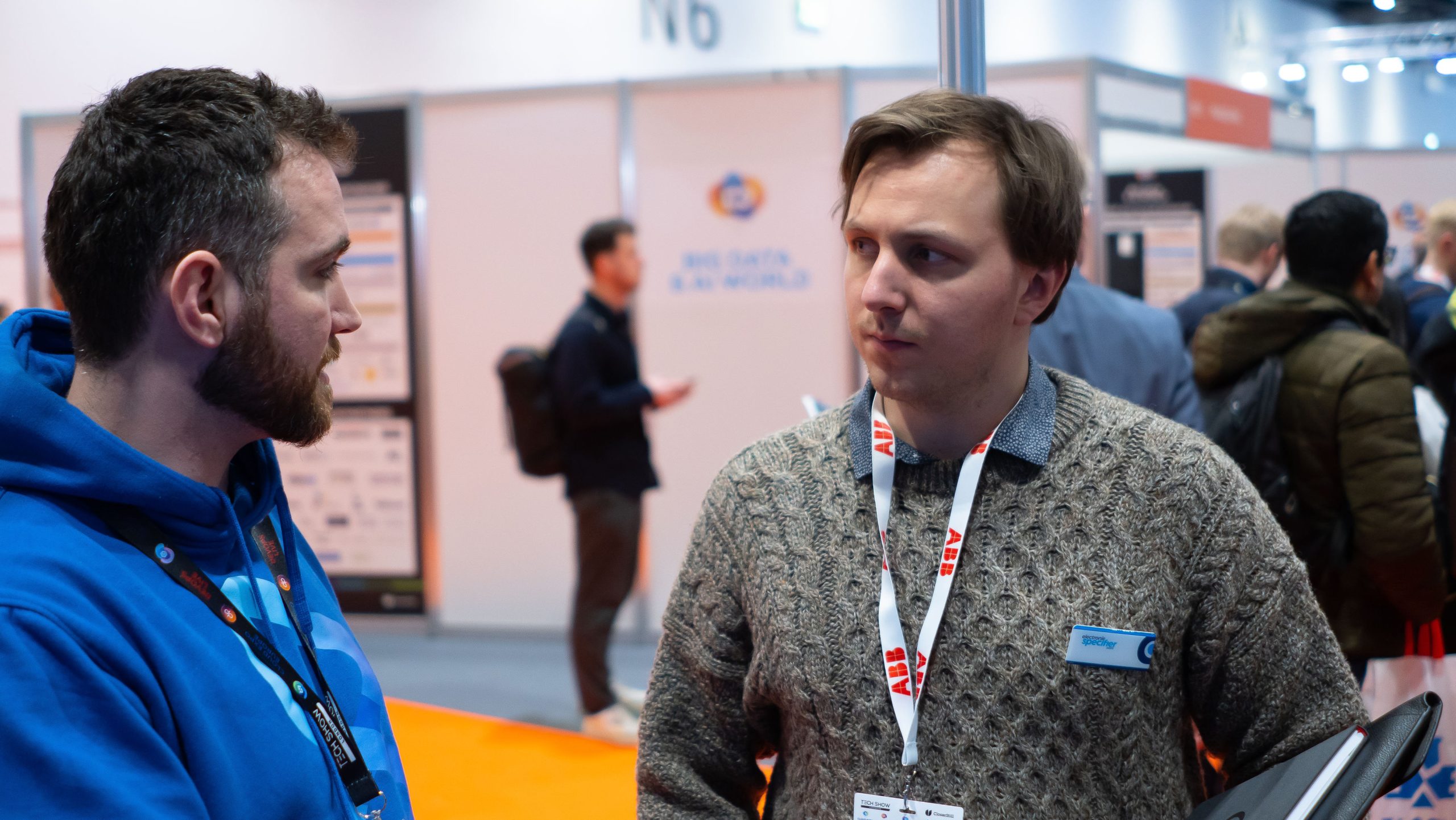 people standing and talking